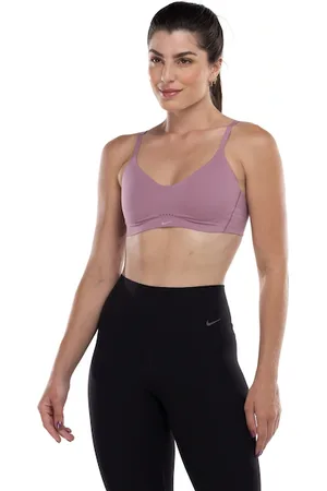 Nike Top Fitness com Bojo Baixa Sustentação Alate Coverage LS Bra Adulto