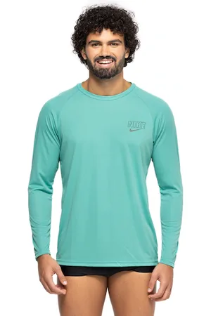 Nike Camiseta Manga Longa com Proteção Solar Block Logo - Masculina