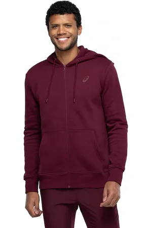 Asics Jaqueta Masculina com Capuz Moletom Canguru com Fleece