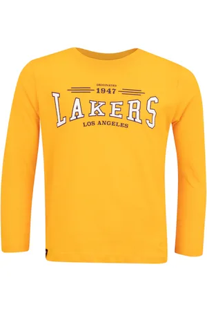 AmazonBasics Camiseta do Los Angeles Lakers Infantil Manga Longa Placement N0325