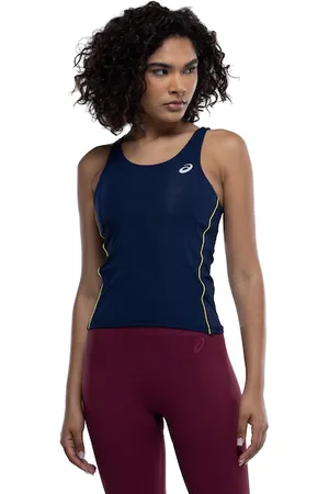 Asics Camiseta Regata Feminina Recortes Poliamida UV