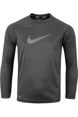Nike Camiseta Infantil Manga Longa Heather Sleeve Hydrogua Proteção UV
