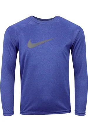 Nike Camiseta Infantil Manga Longa Heather Sleeve Hydrogua Proteção UV