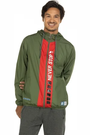 Starter Jaqueta Corta-Vento Masculina com Capuz T296A