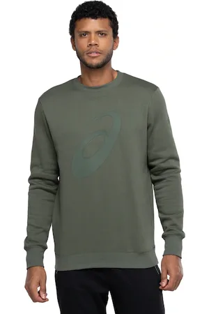 Asics Blusão Masculino sem Capuz Moletom Careca com Espíral