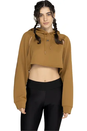 adidas Blusa de Moletom Cropped Feminina com Capuz Hiit