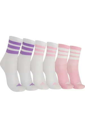 adidas Kit de Meias Cano Médio Crew Juvenil 3 Pares