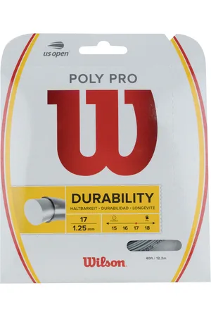 Wilson Corda para Raquete de Tênis Poly Pro 17 Cartela - 12m