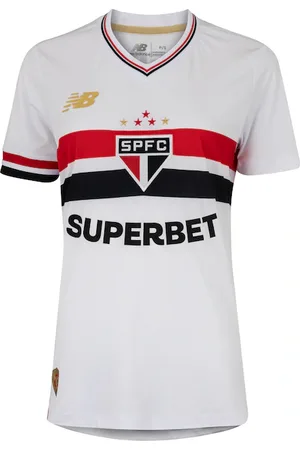 New Balance Camisa do São Paulo I 25 Feminina Torcedora