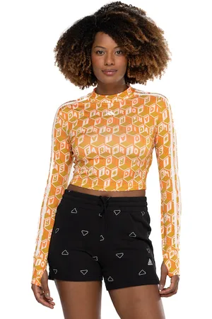 adidas Blusa Cropped Feminina Farm Manga Longa LS