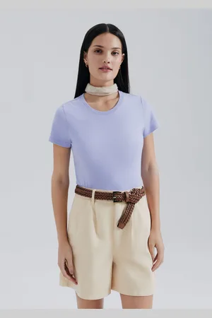 Hering Blusa Básica Feminina Manga Curta Slim World