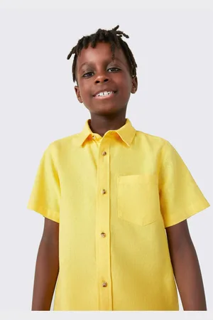Hering Camisa Infantil Menino Manga Curta Com Linho