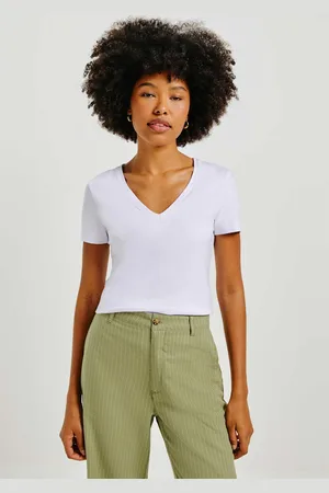 Hering Blusa Básica Feminina Slim Decote V