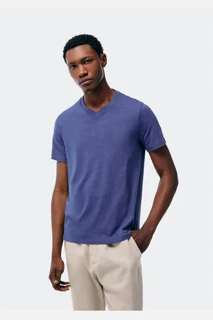 Hering Camiseta Básica Masculina Slim Gola V Em Malha Flamê
