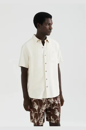 Hering Camisa Básica Masculina Manga Curta Slim Em Linho