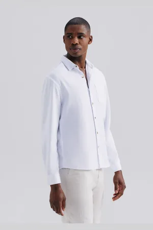 Hering Camisa Básica Masculina Manga Longa Slim Em Linho