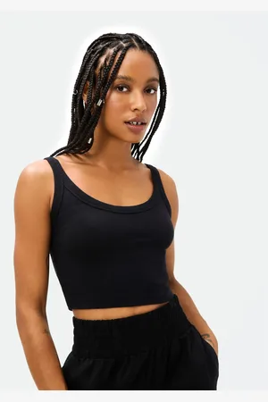 Hering Regata Básica Feminina Cropped Em Ribana Canelada