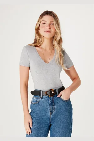 Hering Blusa Básica Feminina Slim Decote V
