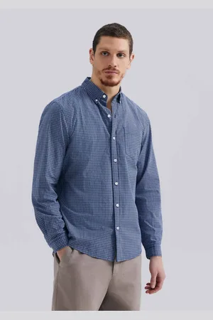 Hering Camisa Básica Masculina Manga Longa Slim Xadrez