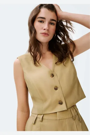 Hering Colete Feminino Cropped Em Viscose