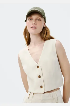 Hering Colete Feminino Cropped Em Viscose