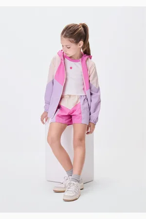 Hering Jaqueta Infantil Menina Com Recortes Contrastantes