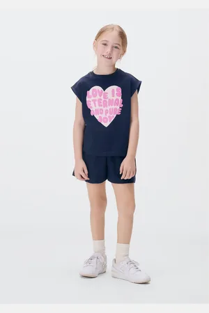 Hering Conjunto Curto Infantil Menina Com Estampa
