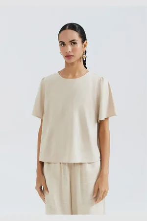 Hering Blusa Feminina Manga Godê Com Linho