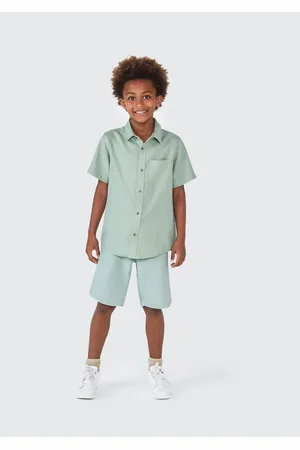 Hering Bermuda Infantil Menino Com Linho
