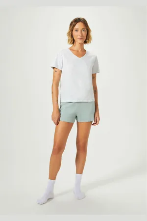 Hering Pijama Curto Feminino Em Malha De Algodão