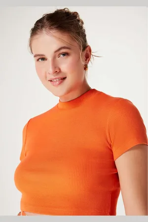Hering Blusa Básica Feminina Cropped Gola Alta