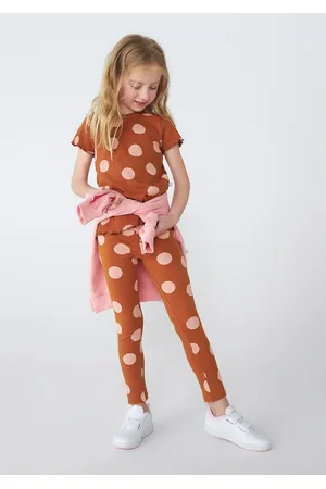 Calça Legging Infantil Menina Liso E Estampado Kit 5 Peças