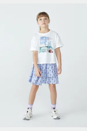 Hering Saia Infantil Curta Estampada Em Viscose