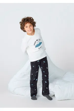 Pijama de Inverno Juvenil Masculino de Frio Soft em Promoção na