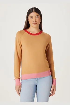Hering Blusão Feminino Em Tricô Tricolor