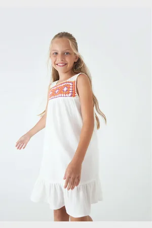 Hering Vestido Midi Infantil Com Babados Em Tecido