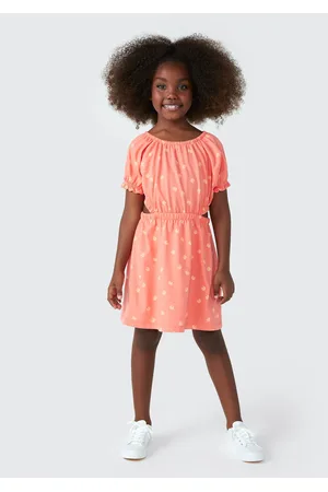 Vestido Laranja Moana Infantil