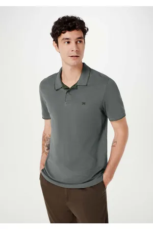 Camisa Polo em Algodão com Bordado da Marca