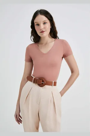 Hering Blusa Básica Feminina Slim Decote V