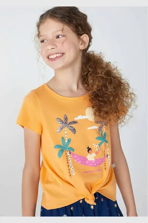 Hering Blusa Infantil Menina Manga Curta Estampada