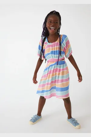 Hering Vestido Curto Infantil Evasê Estampado