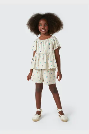 Hering Shorts Infantil Menina Floral Com Linho