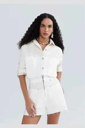Hering Camisa Feminina Manga Longa Em Sarja
