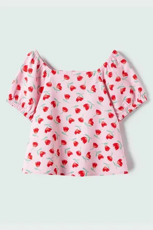 Hering Blusa Bata Infantil Menina Toddler Estampada Com Linho