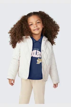 Hering Jaqueta Puffer Infantil Menina Toddler Com Capuz