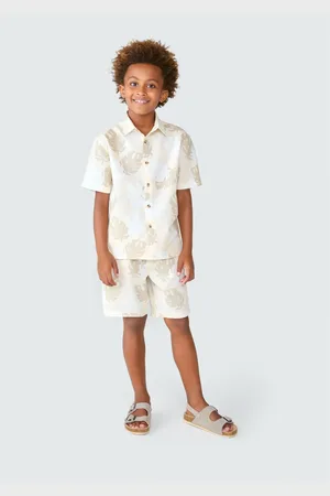 Hering Camisa Infantil Menino Manga Curta Com Linho