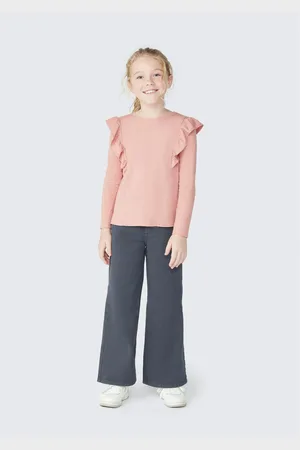 Hering Calça Infantil Menina Wide Leg Em Sarja