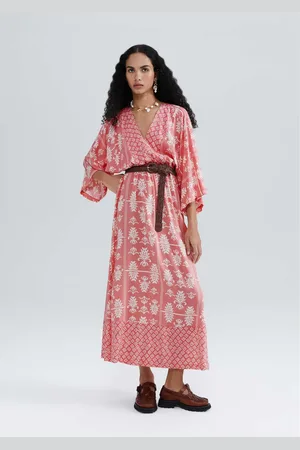 Hering Vestido Midi Estampado Em Viscolinho
