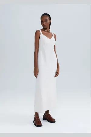 Hering Vestido Midi Decote V Texturizado Eco