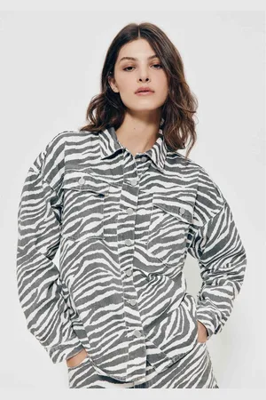 Hering Camisa Feminina De Sarja Animal Print
